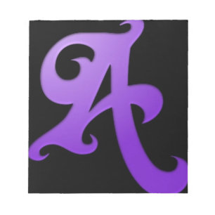 Buchstabe A Notizblock