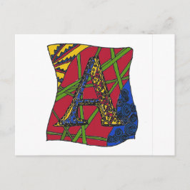 Buchstabe "A" Postkarte