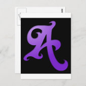 Buchstabe A Postkarte (Vorne/Hinten)