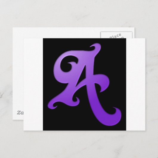 Buchstabe A Postkarte (Vorne/Hinten)
