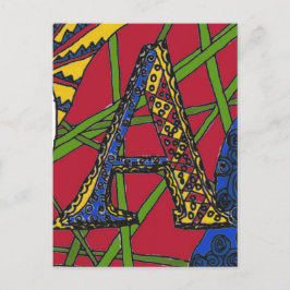 Buchstabe "A" Postkarte