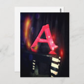 Buchstabe "A" Postkarte (Vorne/Hinten)
