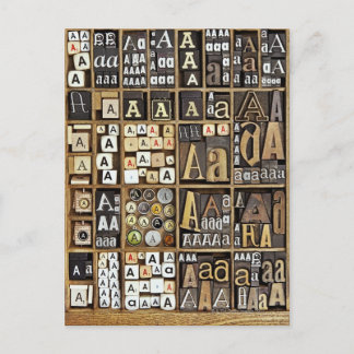 Buchstabe A Postkarte