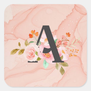 Buchstabe A Quadratischer Aufkleber