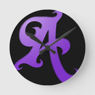 Buchstabe A Runde Wanduhr