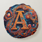 Buchstabe A Rundes Kissen (Rückseite)