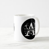 Buchstabe A - Schwarz/Weiß Kaffeetasse (VorderseiteRechts)