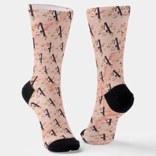 Buchstabe A Socken (Gewinkelt)