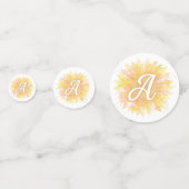 Buchstabe A Sonnenblume Vorname Monogramm Initiale Konfetti (Vorderseiten)