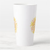 Buchstabe A Sonnenblume Vorname Monogramm Initiale Milchtasse (Vorderseite)