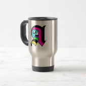 Buchstabe "A" Tasse für den Reisekaffee (Vorderseite Links)