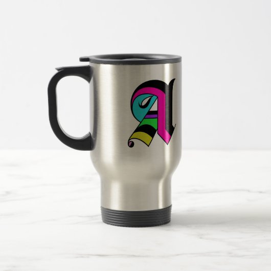 Buchstabe "A" Tasse für den Reisekaffee (Links)