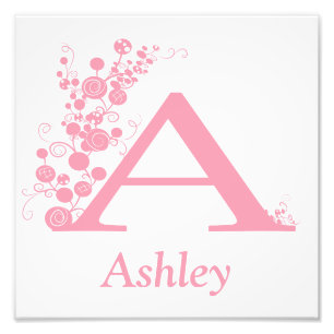 Buchstabe A - Vorlage - Personlize - Girl Art Fotodruck