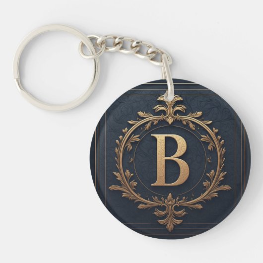 ⚜️ Buchstabe B Anfangs-Geschenk für Männer 🔑 Schlüsselanhänger (Vorderseite)