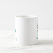 Buchstabe B Aquamarin rosa Kaffeetasse (Mittel)