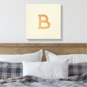 Buchstabe B auf bräunlich gestreckter Leinwand (Insitu (Schlafzimmer))