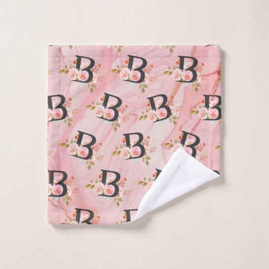 Buchstabe B Badhandtuch Set (Waschlappen)