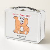 Buchstabe B Bär: Name der Allergien zurück in die Metall Brotdose (Vorderseite)