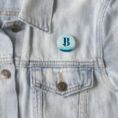 Buchstabe B Blauer Ozean Button (Beispiel)