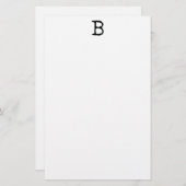 Buchstabe B Briefpapier (Vorne/Hinten)