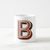 Buchstabe "B" Elegant bestickt Kaffeetasse (Mittel)