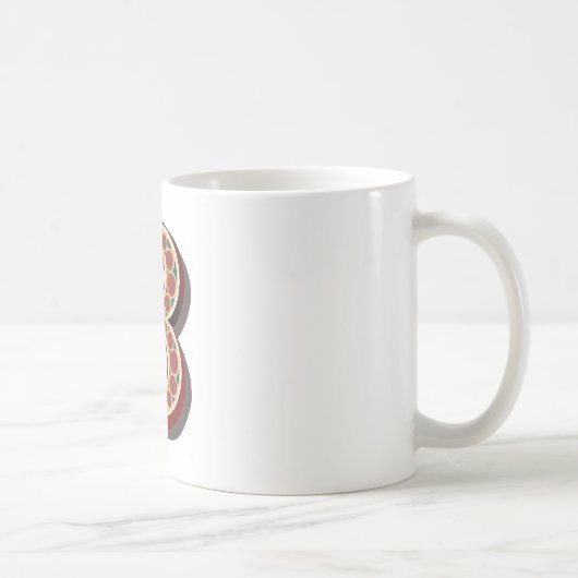 Buchstabe "B" Elegant bestickt Kaffeetasse (Rechts)