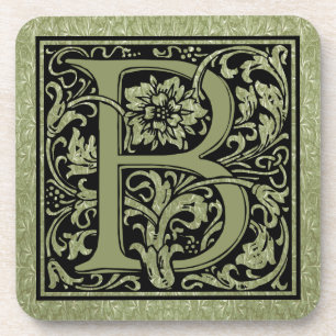 Buchstabe B Erster Buchstabe Monogramm Getränkeuntersetzer