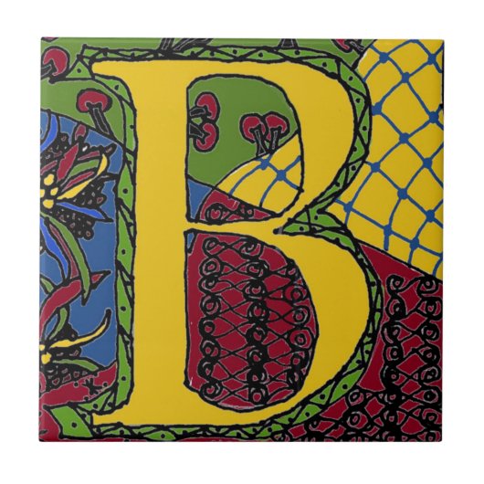 Buchstabe B Fliese (Vorderseite)
