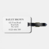 Buchstabe B Gepäckmarke Gepäckanhänger (Rückseite horizontal)