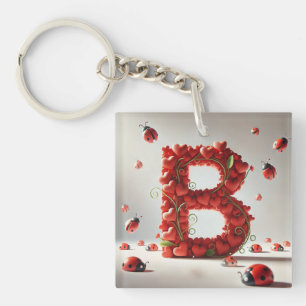 💖 Buchstabe B Geschenk für personalisierte Namens Schlüsselanhänger
