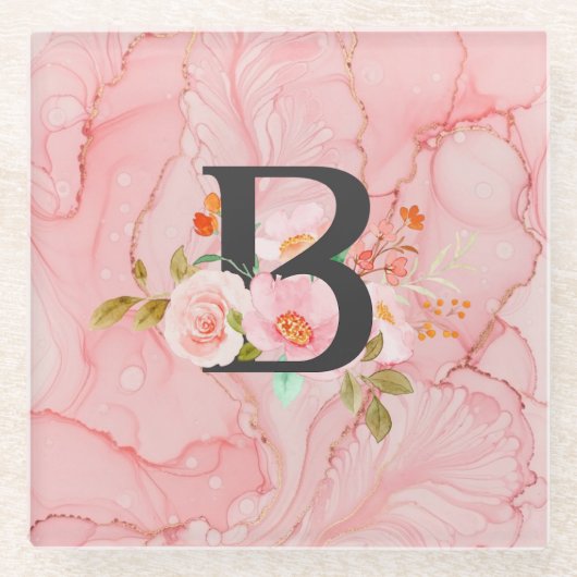 Buchstabe B Glasuntersetzer (Vorderseite)