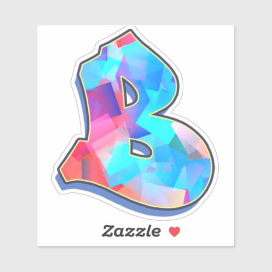 Buchstabe B _ Graffiti Alphabet Letters Aufkleber (Blatt)