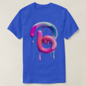 Buchstabe b Graffiti-Schmelzcreme T-Shirt (Design vorne)