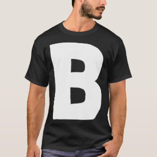 Buchstabe B groß und fett weiß T-Shirt