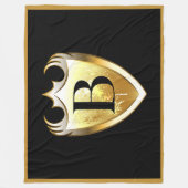 Buchstabe B Hauptstadt Alphabet Fleecedecke (Vorderseite)