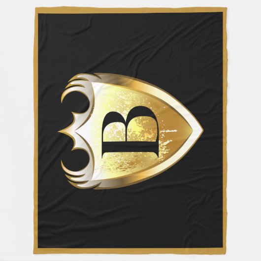 Buchstabe B Hauptstadt Alphabet Fleecedecke (Vorderseite)