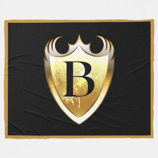 Buchstabe B Hauptstadt Alphabet Fleecedecke (Vorderseite (Horizontal))