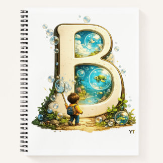 Buchstabe B Initial | Aquarell Alphabet Geschenk Notizblock