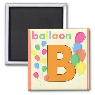 Buchstabe "B" ist für Ballonmagnete für Kinder Magnet