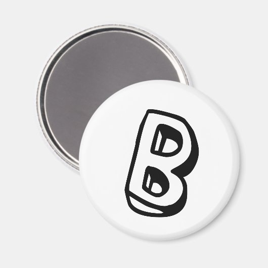 Buchstabe B Magnet (Vorderseite/Rückseite)