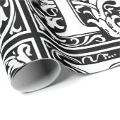 Buchstabe B Mittelalterliche Monogramm Jugendstil Geschenkpapier (Rolleneckpunkt)