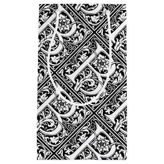 Buchstabe B Mittelalterliche Monogramm Jugendstil Kleine Geschenktüte (Vorderseite)