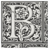 Buchstabe B Mittelalterliche Monogramm Jugendstil Stoff (Nahaufnahme)