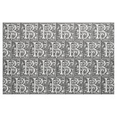 Buchstabe B Mittelalterliche Monogramm Jugendstil Stoff (Fat Quarter (45,7 x 55,9 cm))