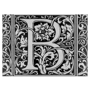 Buchstabe B Mittelalterliche Monogramm-Kunst Art N Schneidebrett