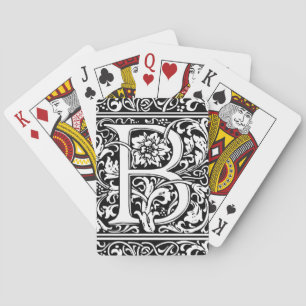 Buchstabe B Mittelalterliche Monogramm-Kunst Art N Spielkarten