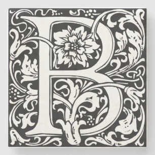 Buchstabe B Mittelalterliche Monogramm-Kunst Art N Steinuntersetzer