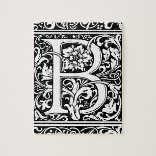 Buchstabe B Mittelalterliches Monogramm Vintage In Puzzle