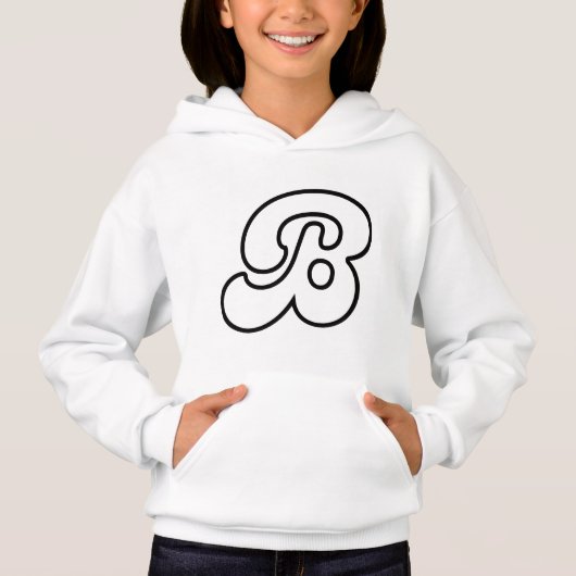 Buchstabe B - Modern Monogram Design Hoodie (Vorderseite)