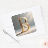 Buchstabe B – Moderne Minimal-Typografie-Design Quadratischer Aufkleber (Umschlag)